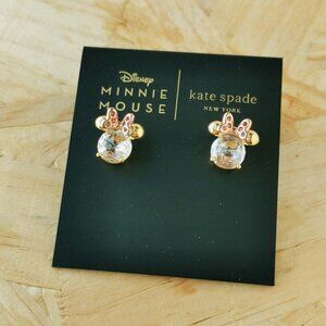 kate spade Minnie Mouse Gold and Pink Earrings